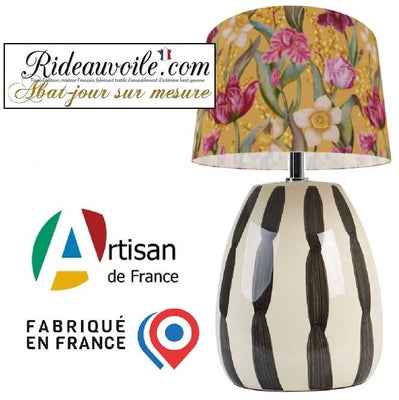 Abat-jour textile design imprimé floral luminaire lampadaire d'intérieur sur mesure