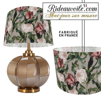 Suspension confection abat-jour designer Art luminaire sur mesure tissu floral fleur
