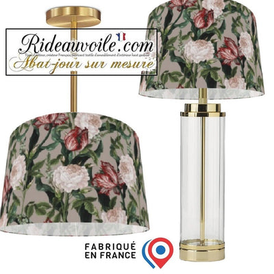 Suspension confection abat-jour designer Art luminaire sur mesure tissu floral fleur