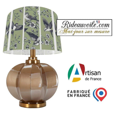 Abat-jour motif oiseaux architecte lumière Luminaire sur mesure Paris