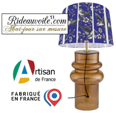 Abat-jour bleu technique architecte lumière Luminaire sur mesure Paris