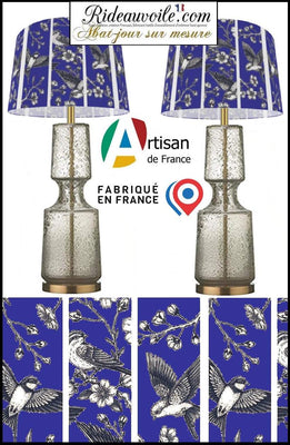 Abat-jour bleu technique architecte lumière Luminaire sur mesure Paris
