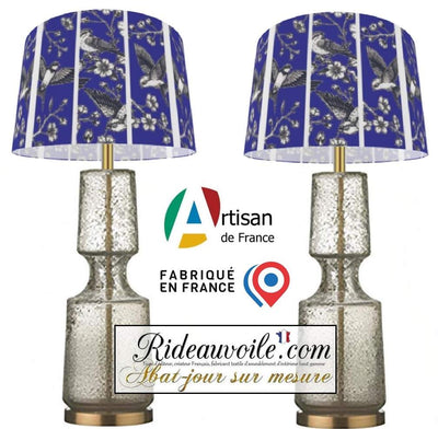 Abat-jour bleu technique architecte lumière Luminaire sur mesure Paris