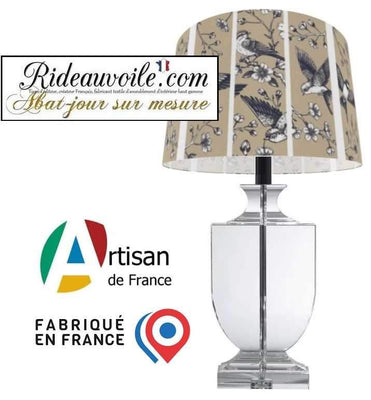 Custom Lighting Luxury designer lampshade interior | Abat-jour oiseaux sur mesure