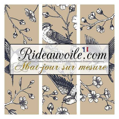Custom Lighting Luxury designer lampshade interior | Abat-jour oiseaux sur mesure