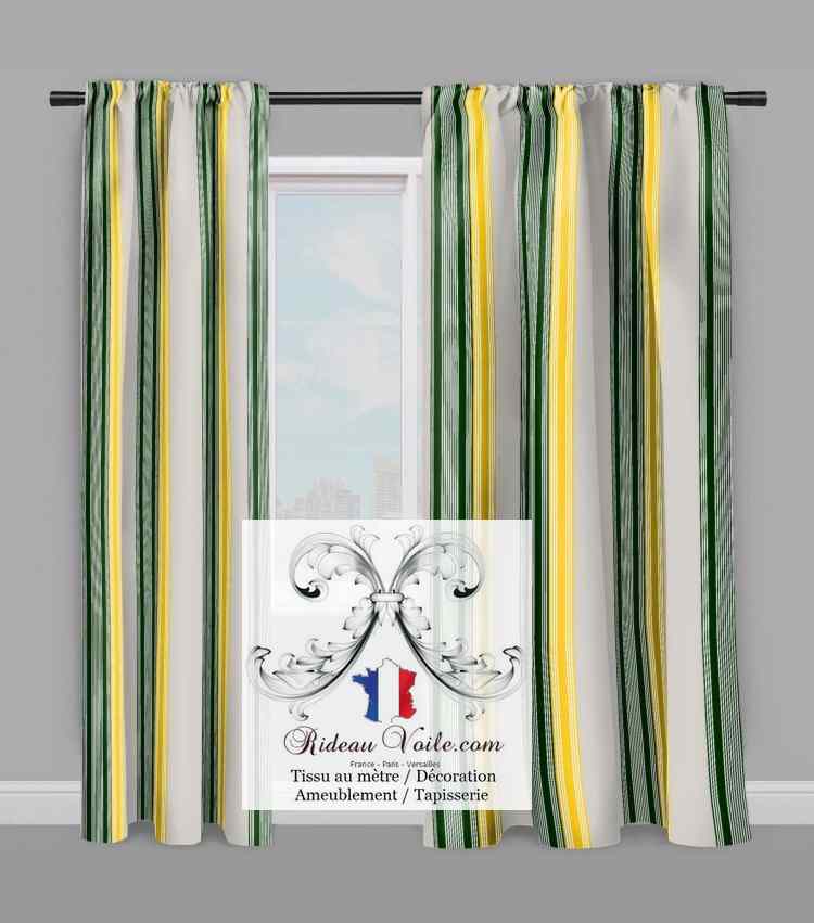 Rideau Extérieur Rayé Vert/blanc 290x290 Cm - Store Ombrage Terrasse, Polyester - 11