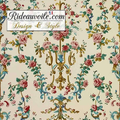 Abat-jour imprimé belle époque rétro Baroque Rococo réalisation fabricant sur mesure
