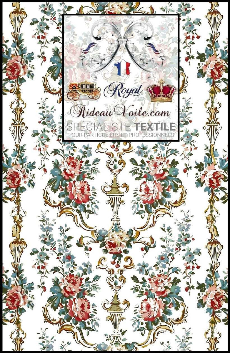 Papier peint intissé TOILE DE JOUY LAZY coloris blanc Papier peint intissé TOILE DE JOUY LAZY coloris blanc