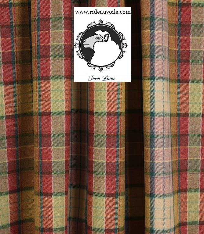 Couverture Vintage Royal Scot En Laine épaisse, Tartan Rouge à Franges - Pique-nique, Caravane