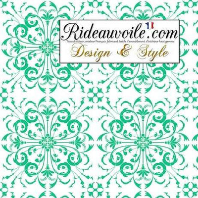 AbatJouriste Art luminaire abat-jour tissu imprimé ornement floral Baroque vert