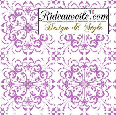 Tissu ameublement style Baroque floral volute luminaire abat-jour sur mesure Paris