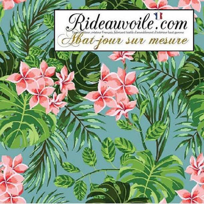 Fabrication suspension création abat-jour sur mesure motif Exotique Feuille tropicale