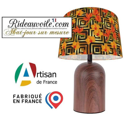 Boutique luminaire suspension création abat-jour motif Exotique Fleurs tropicales