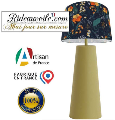 Création artisan suspension abat-jour objet décoratif luminaire sur mesure floral fleur