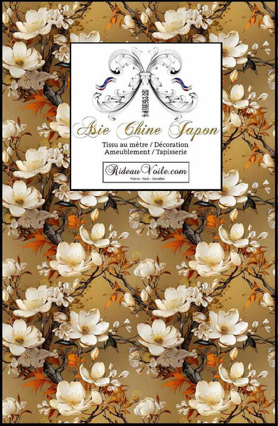 Tissu d'ameublement motif imprimé exotique asiatique fleur chine japon mètre rideau