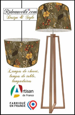 Créateur luminaire Abat-jour intérieur sur mesure tissu floral imprimé petites fleurs