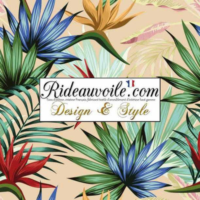 Confection Abat-jour intérieur sur mesure motif Exotique Tropicale Feuilles