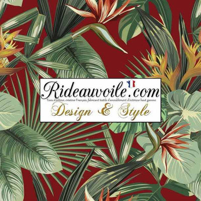 Confection Abat-jour intérieur sur mesure tissu imprimé Exotique Tropicale Feuilles