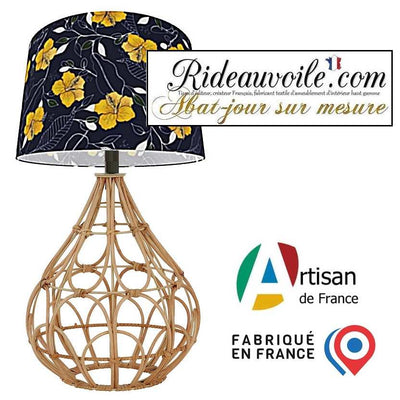 Création artisanale originale suspension abat-jour fleuri sur mesure Hôtellerie Restaurant
