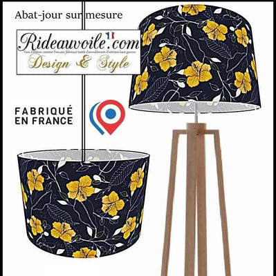 Création artisanale originale suspension abat-jour fleuri sur mesure Hôtellerie Restaurant