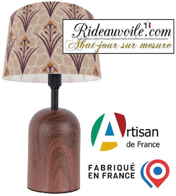 Abat-jour suspension sur-mesure création luminaire tissu imprimé fleurs floral indien