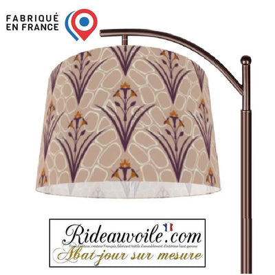 Abat-jour suspension sur-mesure création luminaire tissu imprimé fleurs floral indien
