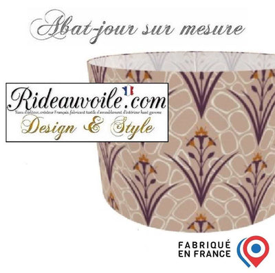 Abat-jour suspension sur-mesure création luminaire tissu imprimé fleurs floral indien