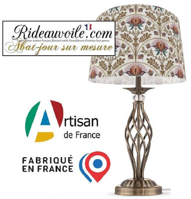 Tissu d'ameublement imprimé fleur indienne ethnique abat-jour suspension sur mesure