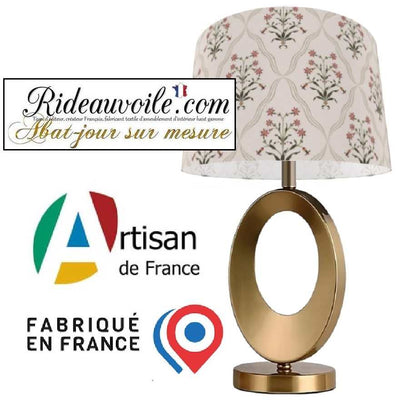 Abat-jour tambour suspension sur-mesure Tissu ethnique floral graphique Indien