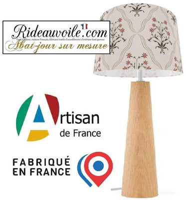 Abat-jour tambour suspension sur-mesure Tissu ethnique floral graphique Indien