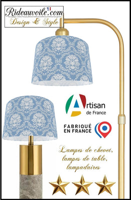 Architecte intérieur designer Aménagement décoration Abat-jour bleu Rococo floral