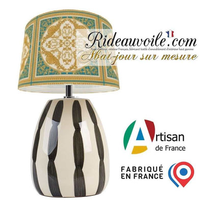 Suspension luminaire abat-jour sur mesure | Tissu Ethnique Oriental Asie Maghreb