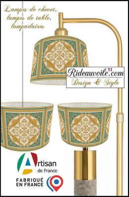 Suspension luminaire abat-jour sur mesure | Tissu Ethnique Oriental Asie Maghreb