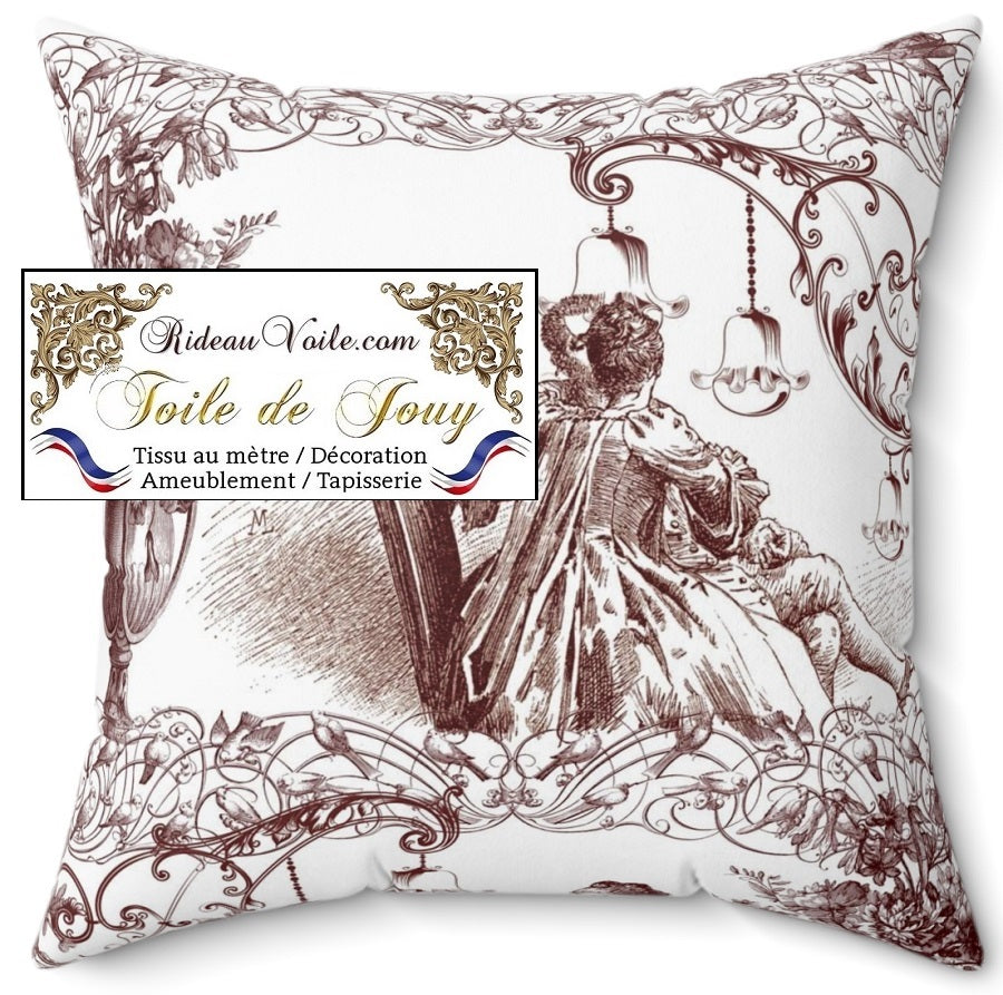 Housse De Coussin En Coton Brodé Monogramme De Napoléon Bonaparte