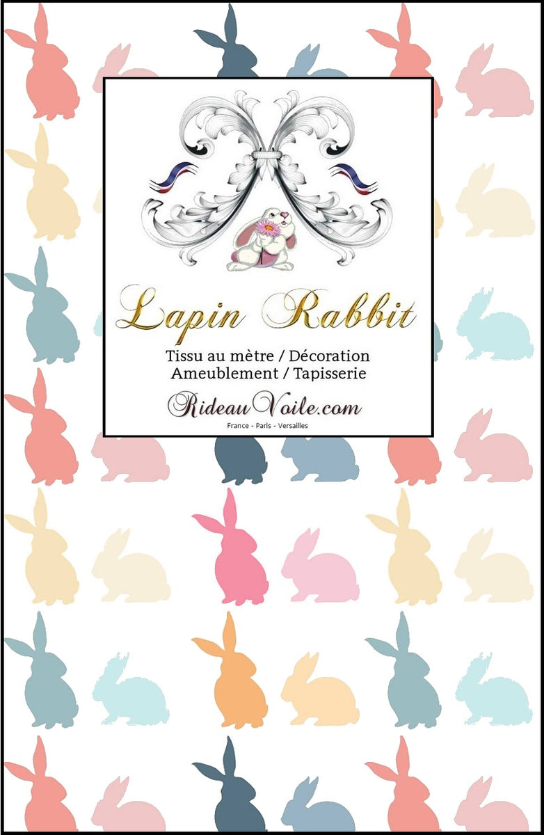Motif imprimé lapin rideau couette Rabbit fabrics meter Tissu enfants –  Rideauvoile.com, image size:782x1200