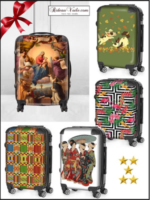 Valise taille moyenne à roulettes PERSONNALISABLE - Motif personnalisé - Design UNIQUE à personnaliser - Custom design your luggage