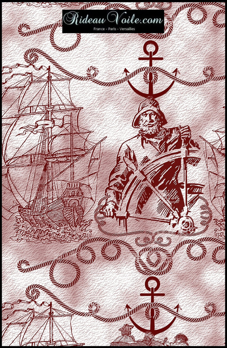 Rideau D'ameublement Aux Feuilles D'acacia - Rouge - 145x270 Cm Polyester 84516542