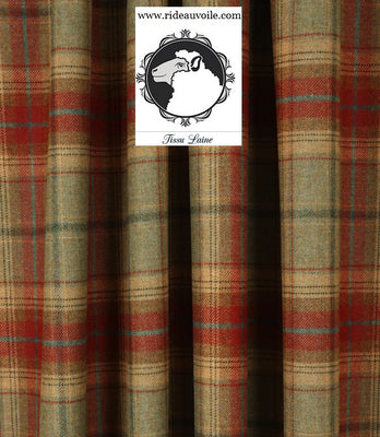 Tissu ameublement Laine plaid au mètre motif carreaux rideau coussin tapisserie siège