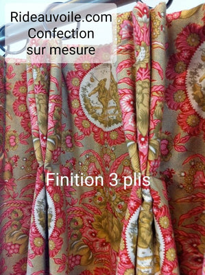 Comment choisir finition haut ruflette rideau 3 plis triples couture plis flamand #couturière #ameublement Paris Versailles