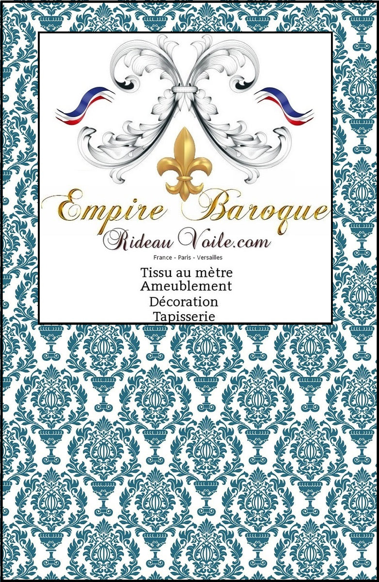 Tissu damassé jacquard ameublement fauteuils sièges rideaux voilages French  fabrics
