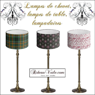 Boutique Rideauvoile.com accessoire lampe de chevet Luminaire éclairage spécialiste Pied de lampe en métal pour abat-jour. Lampadaire bronze antique. Tissu ameublement au mètre, rideau, voilage, store, housse de couette, rideau de douche, luxe décoration Paris Versailles.