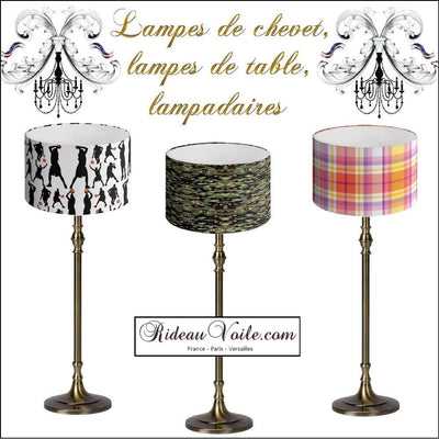 Boutique Rideauvoile.com accessoire lampe de chevet Luminaire éclairage spécialiste Pied de lampe en métal pour abat-jour. Lampadaire bronze antique. Tissu ameublement au mètre, rideau, voilage, store, housse de couette, rideau de douche, luxe décoration Paris Versailles.