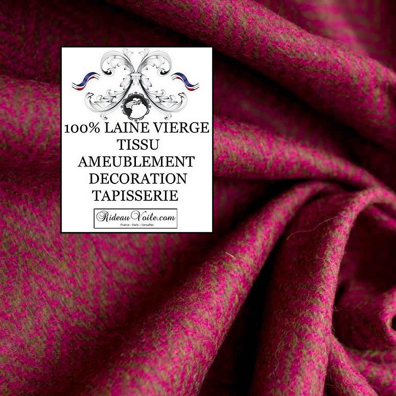 Store Romain Sur Mesure En Pure Laine Tweed – Rouge/Vert/Marron, Fait Main Par Art Of Loom