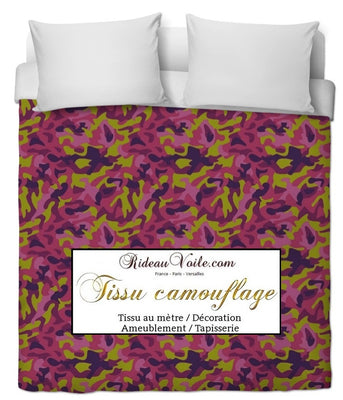 Tissus au mètre motif imprimé militaire camouflage rideau housse couette
