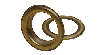 Œillet de rideau en fer/laiton - couleur laiton bronze clair- Diamètre 40mm