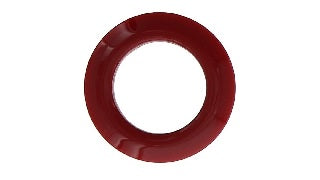 Œillet de rideau en fer/laiton - couleur laqué rouge - Diamètre 40mm