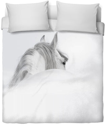 Motif imprimé dos cheval blanc tissu ameublement mètre rideau couette coussin