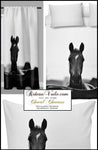 Boutique Tissu ameublement mètre motif imprimé cheval rideau couette chevaux voilage