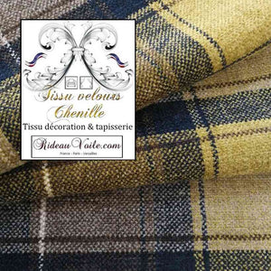 Tissu Ameublement intérieur Velours Carreaux Tartan Laine | Architecte Décoration