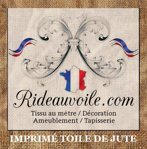 Comment faire une décoration imprimé effet Sac toile de jute ameublement ignifuge occultant